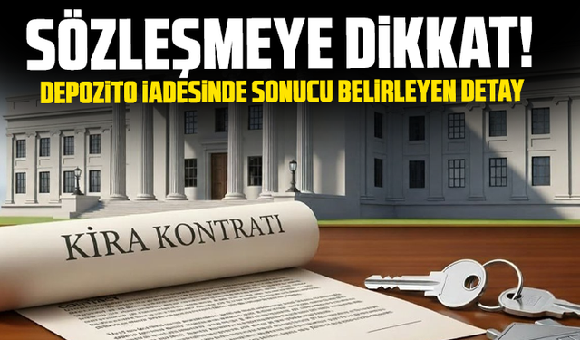 Sözleşmeye dikkat! Depozito iadesinde sonucu belirleyen detay