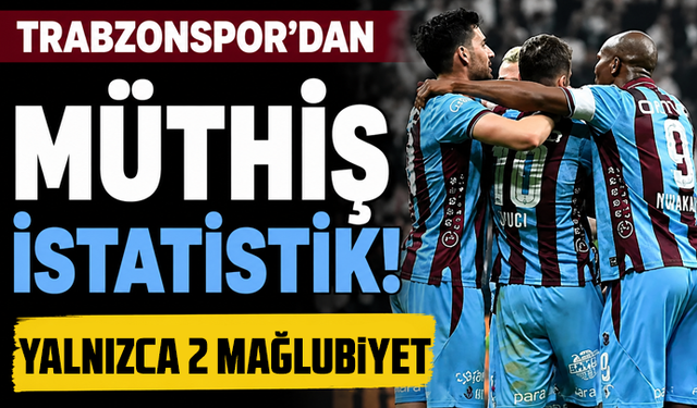 Trabzonspor'dan müthiş istatistik
