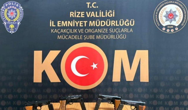 Rize’de kaçak silah operasyonu