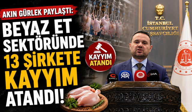 Akın Gürlek paylaştı: Beyaz et sektöründe 13 şirkete kayyım atandı