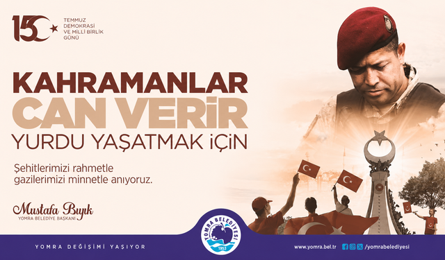 Yomra Belediyesi, 15 Temmuz Demokrasi ve Milli Birlik Günü İlanı