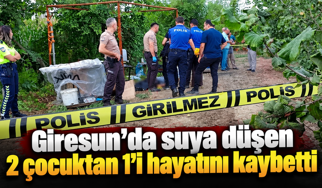 Giresun’da suya düşen 2 çocuktan 1'i hayatını kaybetti