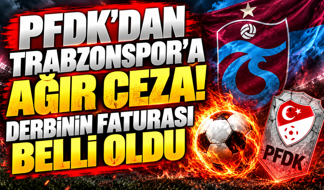 PFDK'dan Trabzonspor'a ağır ceza! Derbinin faturası belli oldu