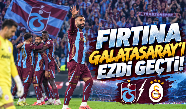 Trabzonspor dev derbide Galatasaray'ı farklı mağlup etti! Maça Muhammed Salah damga vurdu