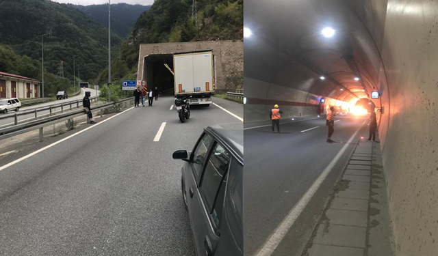 Trabzon’da tünelde dehşet!   otomobil alev aldı: 1 ölü