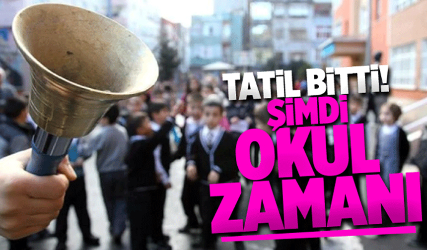 Okullarda ara tatil sonrası ilk ders zili yarın çalacak