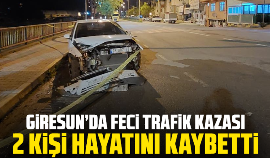 Giresun’da trafik kazası: 2 ölü, 3 yaralı