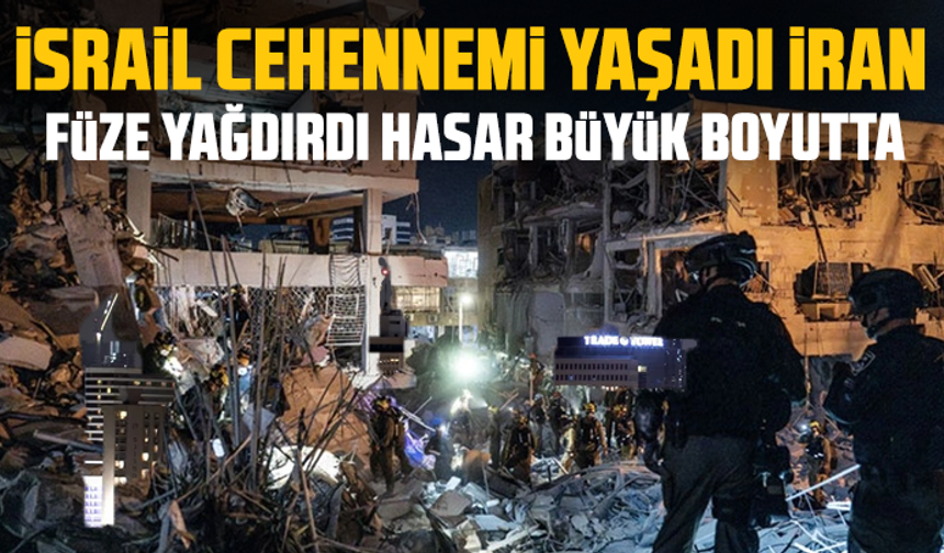 İsrail cehennemi yaşadı İran füze yağdırdı hasar akıl almaz boyutta