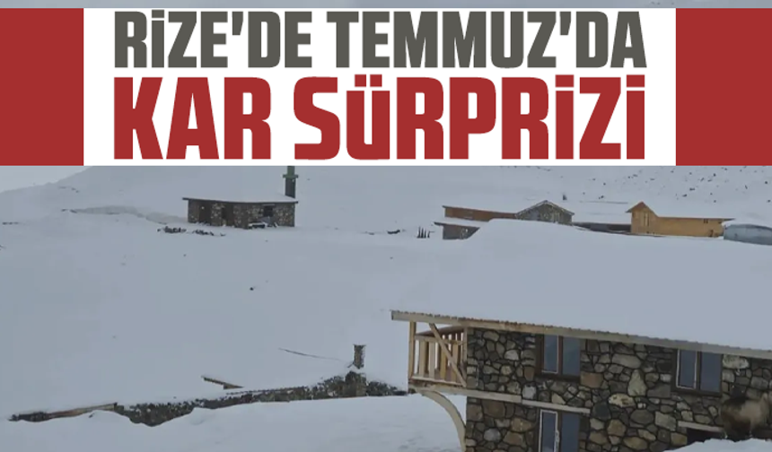 Rize'de Temmuz'da kar sürprizi