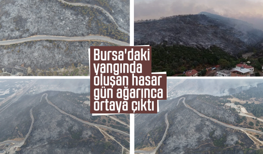 Bursa'daki yangında oluşan hasar gün ağarınca ortaya çıktı