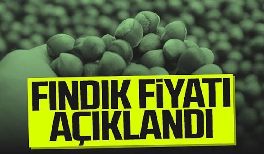 Fındık alım fiyatı belli oldu