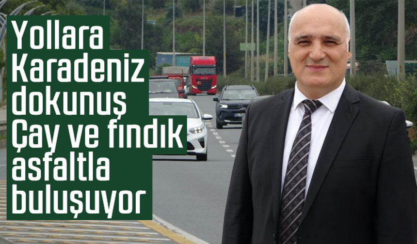 Yollara Karadeniz dokunuşu: Çay ve fındık asfaltla buluşuyor