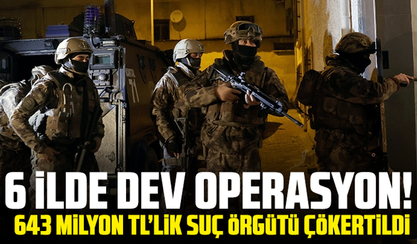 6 ilde dev operasyon! 643 milyon TL’lik suç örgütü çökertildi