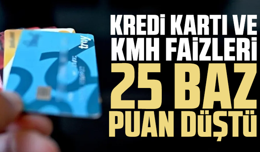 Kredi kartı ve kredili mevduat faiz oranlarında değişiklik