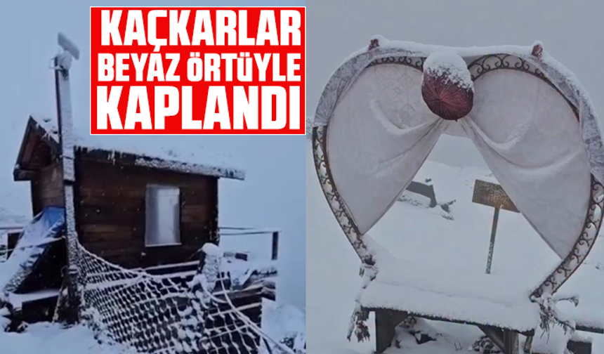 Kaçkarlar beyaz örtüyle kaplandı