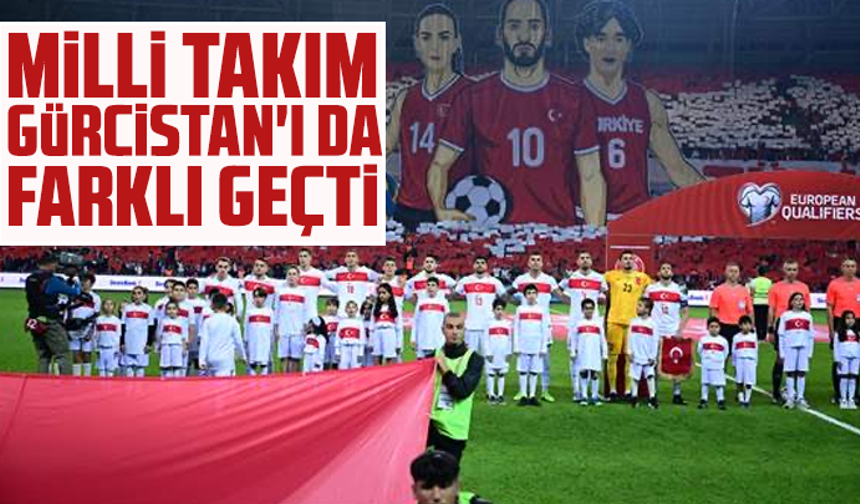 Milli takım Gürcistan'ı da farklı geçti