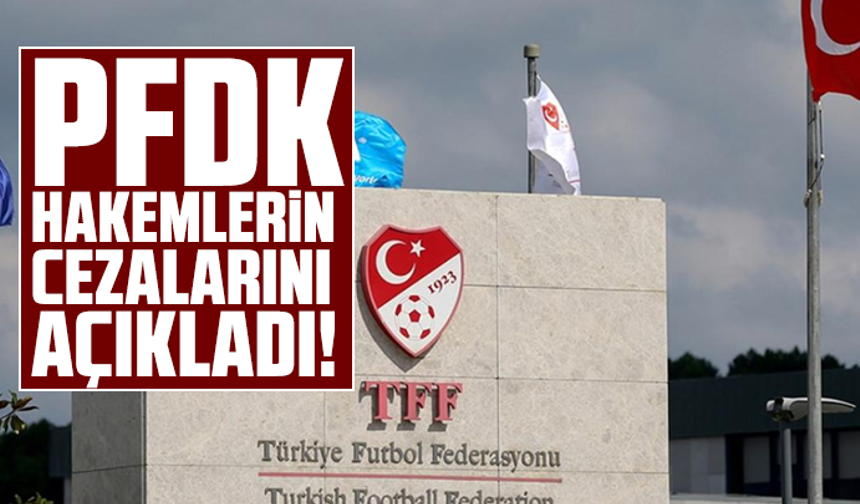 PFDK, hakemlerin cezalarını açıkladı!