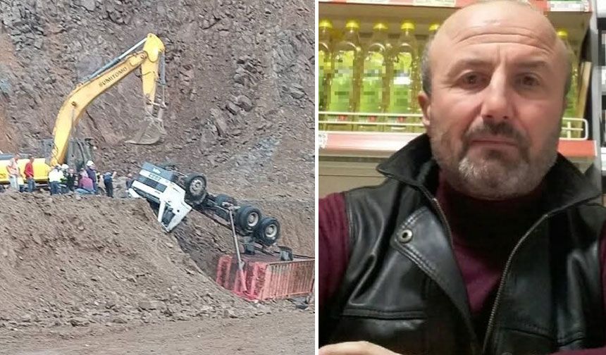 Ordu'da taş ocağında kamyon devrildi, sürücü hayatını kaybetti