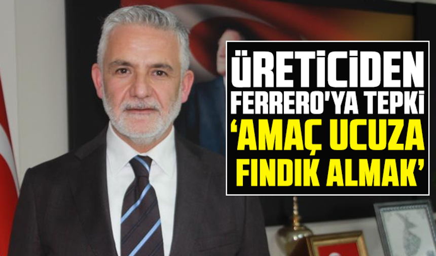 Üreticiden Ferrero'ya tepki: "Amaç ucuza fındık almak"
