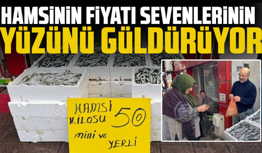 Hamsinin fiyatı sevenlerinin yüzünü güldürüyor