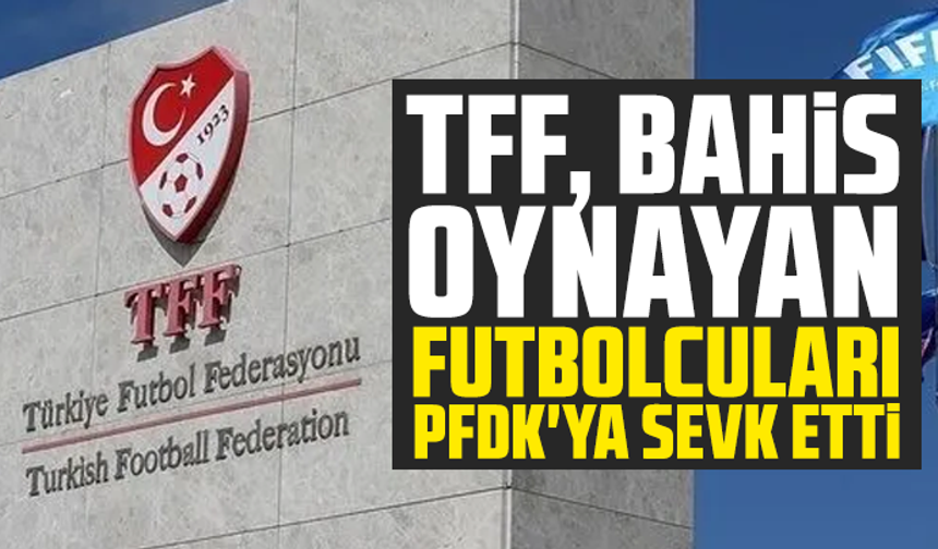 TFF, bahis oynayan futbolcuları PFDK'ya sevk etti