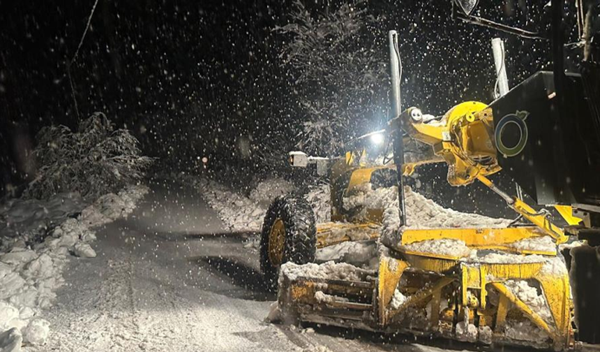 Ordu-Sivas kara yolu kar yağışı nedeniyle ulaşıma kapandı