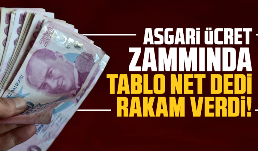 Asgari ücret zammında tablo net dedi rakam verdi!