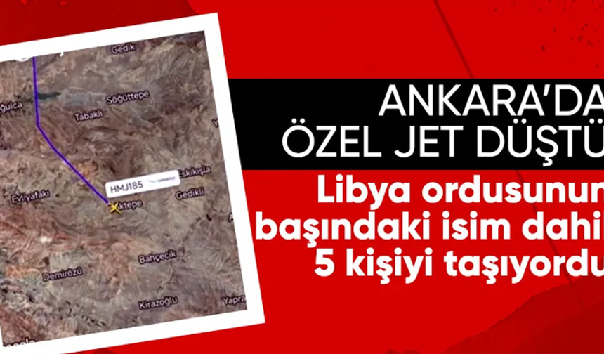 Ankara'da özel bir jet ile bağlantı koptu