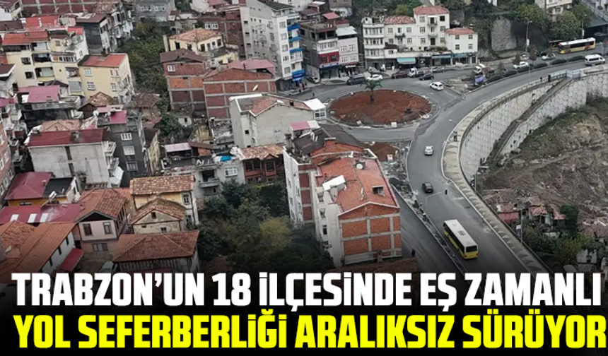 Trabzon’un 18 ilçesinde eş zamanlı yol seferberliği: Aralıksız sürüyor