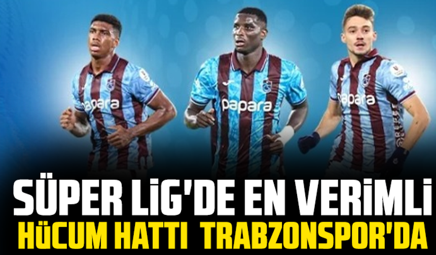 Süper Lig'de en verimli hücum hattı Trabzonspor'da