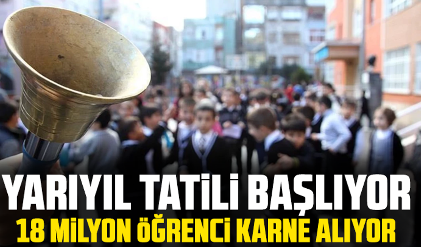 Okullarda yarıyıl tatili için son ders zili bugün çalacak