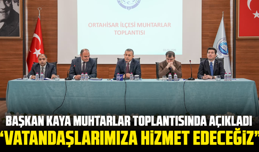 Başkan kaya muhtarlar toplantısında birlik ve beraberlik mesajı verdi “Vatandaşlarımıza hizmet edeceğiz”