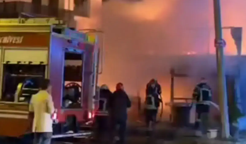 Araklı’da korkutan yangın: İş yeri küle döndü