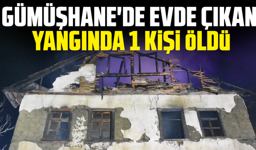 Gümüşhane'de evde çıkan yangında 1 kişi öldü
