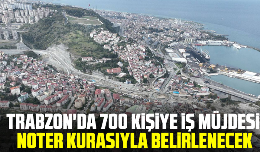 Trabzon'da 700 kişiye iş müjdesi: Noter kurasıyla belirlenecek
