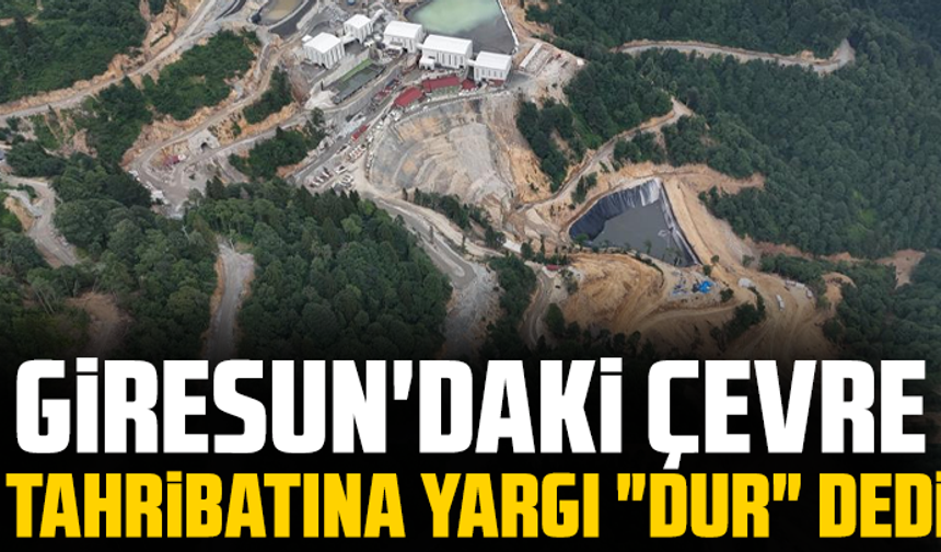 Giresun'daki çevre tahribatına yargı "dur" dedi