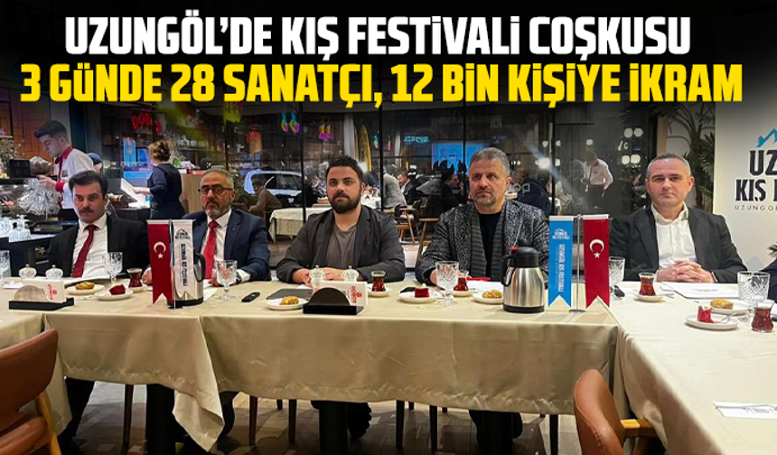 Uzungöl’de Kış Festivali Coşkusu: 3 Günde 28 Sanatçı, 12 Bin Kişiye İkram