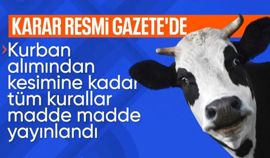 Kurban Bayramı tebliği açıklandı! 5 kritik düzenleme dikkat çekti