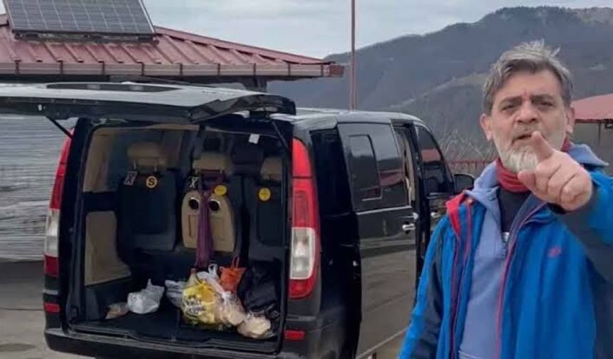 Trabzon'da yayla yolunda şaşırtan görüntü