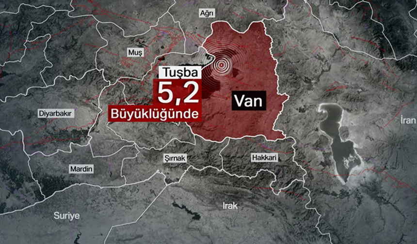 Van'da hissedilen bir deprem oldu