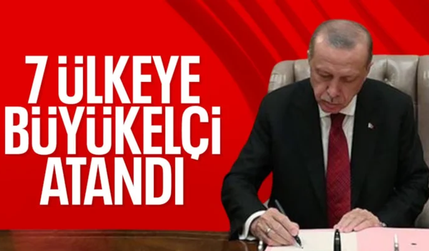 7 ülkeye yapılan büyükelçi atamaları Resmi Gazete'de