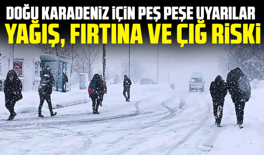 Doğu Karadeniz için peş peşe uyarılar: Yağış, fırtına ve çığ riski