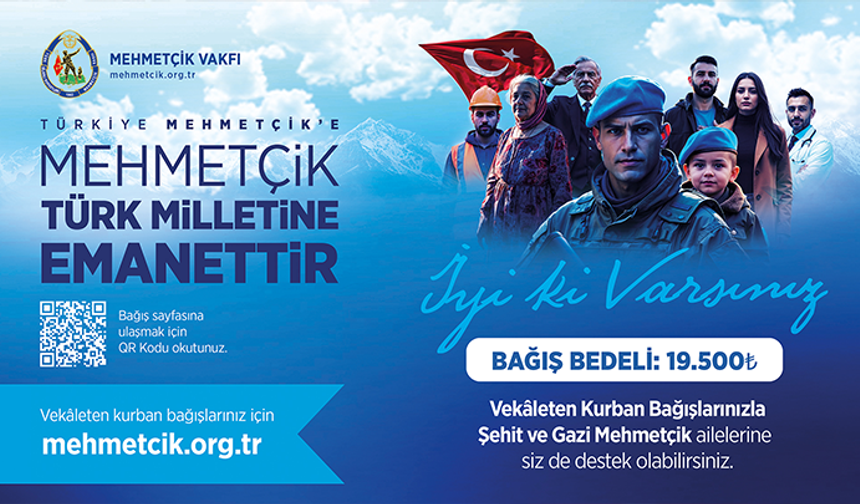 Mehmetçik Vakfı 2026 Vekâleten Kurban Bağışlarını Kabul Etmeye Başladı