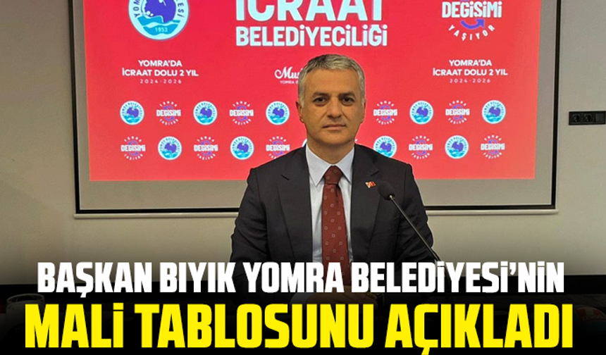 Başkan Bıyık Yomra Belediyesi’nin mali tablosunu açıkladı