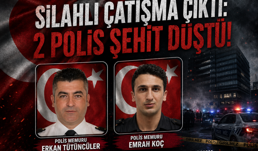 Tekirdağ'da bir iş merkezinde silahlı çatışma çıktı: 2 polis şehit düştü!