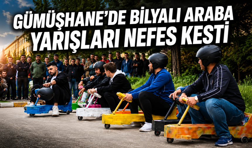 Gümüşhane’de Bilyalı Araba Yarışları Nefes Kesti