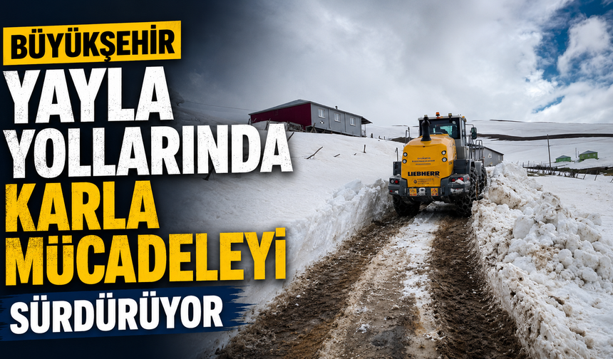 Büyükşehir Yayla Yollarında Karla Mücadeleyi Sürdürüyor