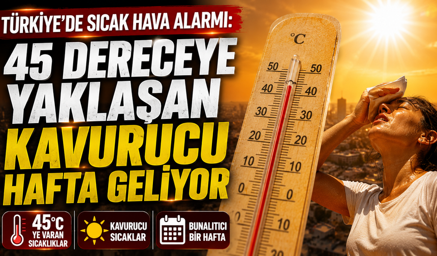 Türkiye’de sıcak hava alarmı: 45 dereceye yaklaşan kavurucu hafta geliyor