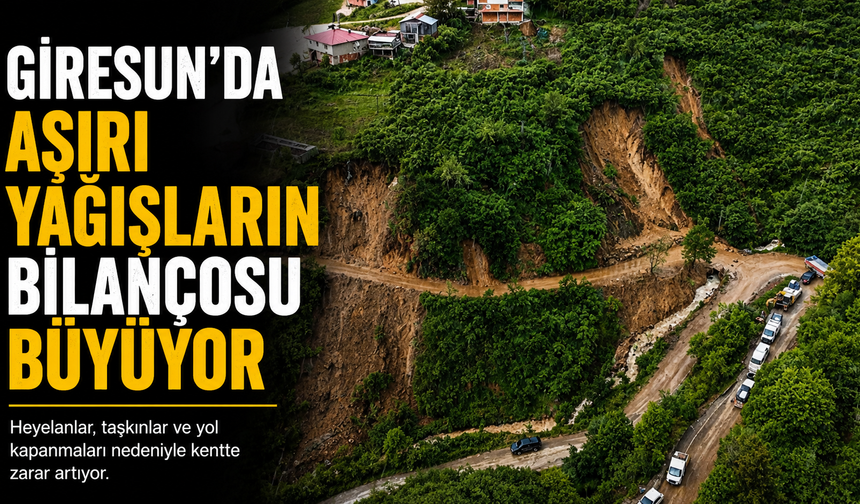 Giresun’da aşırı yağışların bilançosu büyüyor