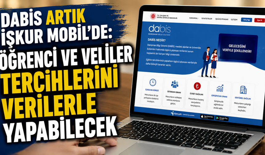 DABİS Artık İŞKUR Mobil'de: Öğrenci ve Veliler Tercihlerini Verilerle Yapabilecek